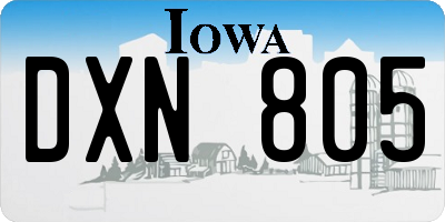 IA license plate DXN805
