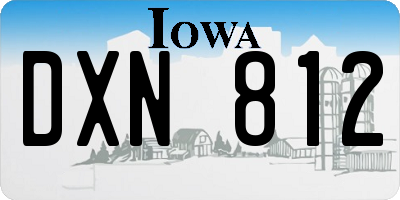 IA license plate DXN812