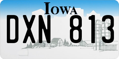 IA license plate DXN813