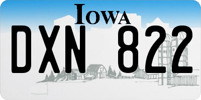 IA license plate DXN822