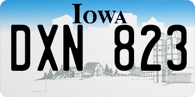 IA license plate DXN823