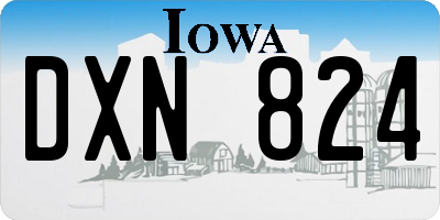 IA license plate DXN824
