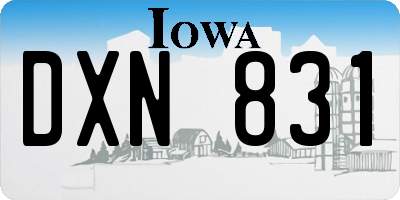 IA license plate DXN831