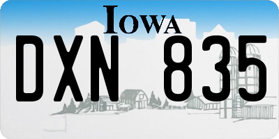 IA license plate DXN835