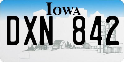 IA license plate DXN842