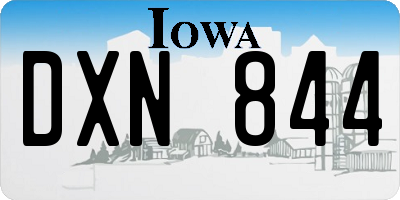 IA license plate DXN844