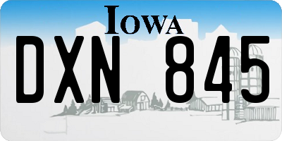 IA license plate DXN845