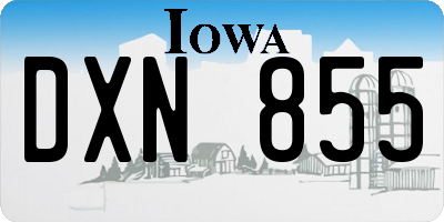 IA license plate DXN855