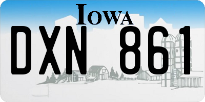 IA license plate DXN861
