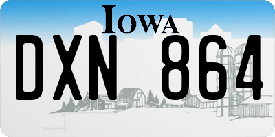 IA license plate DXN864