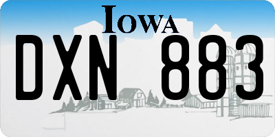 IA license plate DXN883