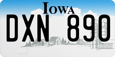 IA license plate DXN890