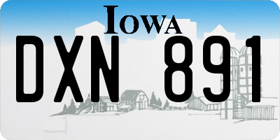 IA license plate DXN891