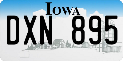 IA license plate DXN895