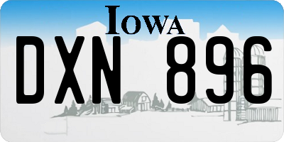 IA license plate DXN896