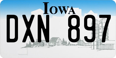 IA license plate DXN897