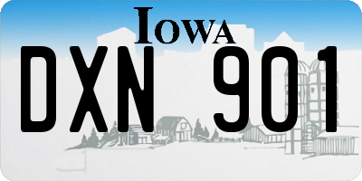 IA license plate DXN901