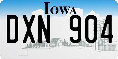 IA license plate DXN904