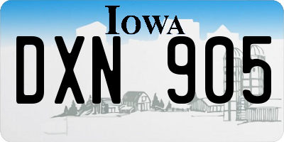 IA license plate DXN905