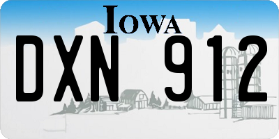 IA license plate DXN912