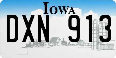 IA license plate DXN913
