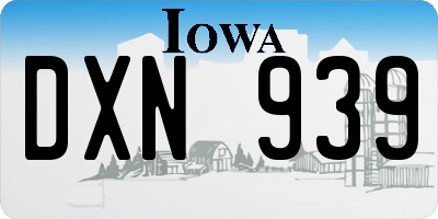 IA license plate DXN939