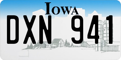 IA license plate DXN941