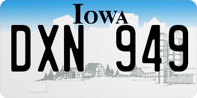 IA license plate DXN949