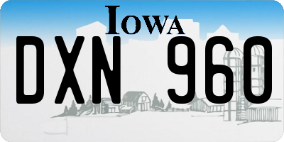 IA license plate DXN960