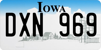 IA license plate DXN969