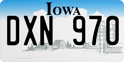 IA license plate DXN970