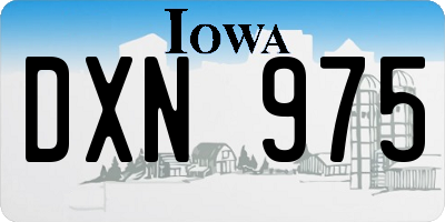 IA license plate DXN975