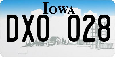 IA license plate DXO028