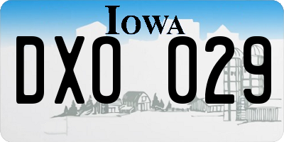 IA license plate DXO029