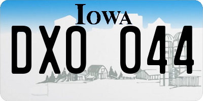 IA license plate DXO044