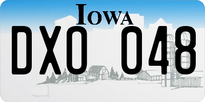 IA license plate DXO048