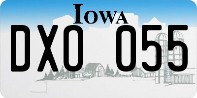 IA license plate DXO055