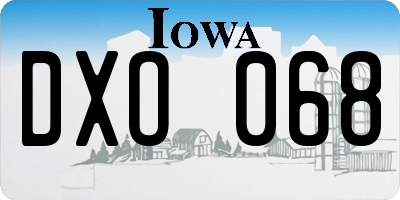 IA license plate DXO068