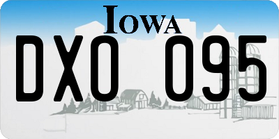 IA license plate DXO095