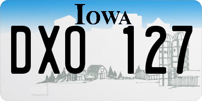 IA license plate DXO127