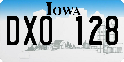 IA license plate DXO128
