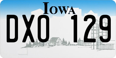 IA license plate DXO129