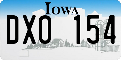 IA license plate DXO154