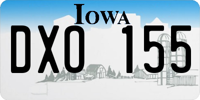 IA license plate DXO155