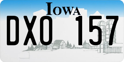 IA license plate DXO157
