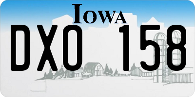 IA license plate DXO158