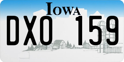 IA license plate DXO159