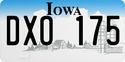 IA license plate DXO175