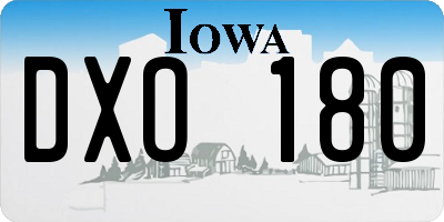 IA license plate DXO180