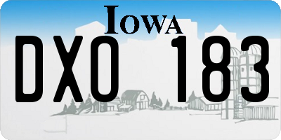 IA license plate DXO183